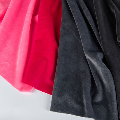 Kurzes Plüssig-Velvetgewebe 95%Polyester 5%Spandex elastisch angepasste Farbe