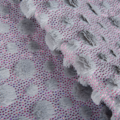 100% Polyester Glanzsequin Stick PV Samt Plush Stoff Glänzende Goldfolie 58/60" Breite