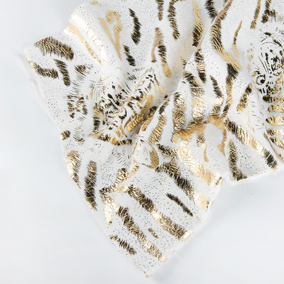 240gm Weiches Polyester-Sternfolie Druck Gold Bronze PVC Plüsch Stoff zum Herstellen von Spielzeug