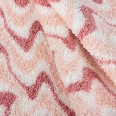 Weicher 100% Polyester Jacquard Sherpa Fleece Stoff für Winterkleidung Strickdesign