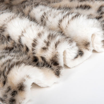1050g/m Tierdruck Lange Pfahl Fälschungsfelle Stoff mit Leoparddruck Mink Felle