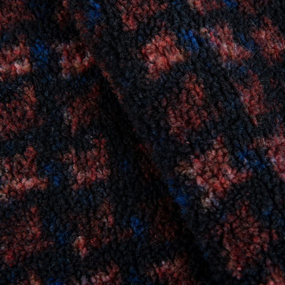 Custom 100% Polyester Teddy Stoff Jacquard Sherpa Stoff perfekt für Decken wirft