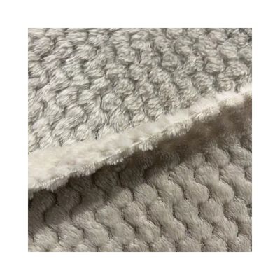 Zwei Seiten gestricktes Muster Jacquard Ananas Flannel Fleece Plaid Stoff für Schuhe