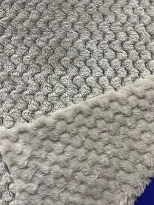 Zwei Seiten gestricktes Muster Jacquard Ananas Flannel Fleece Plaid Stoff für Schuhe