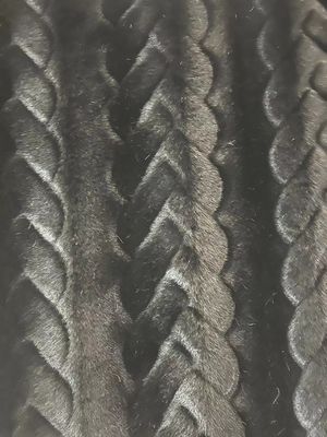 Soft Hand Feel Falsch schwarzer Mantel mit 1150 g/m Gewicht und gestrickte Rückentechniken