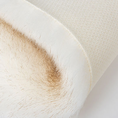 100% Polyester Gewebe Gewirkt Weiches Falsches Fell mit hohem Gewicht und langem Haarhaufen