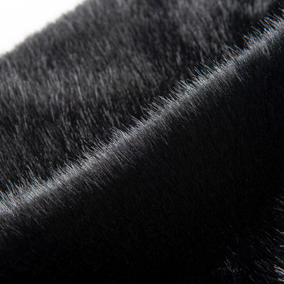 Farbfestigkeit Klasse 4-5 Schwarzes Falschfellgewebe für Pullover und Winterkleidung für Damen