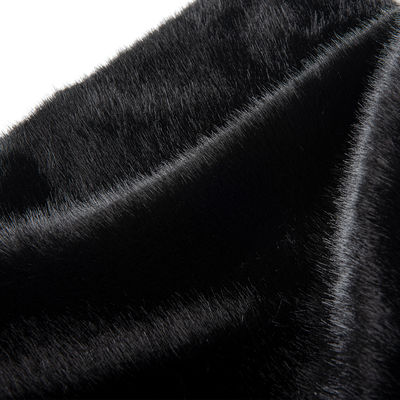 Farbfestigkeit Klasse 4-5 Schwarzes Falschfellgewebe für Pullover und Winterkleidung für Damen