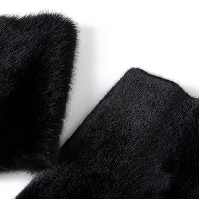 Farbfestigkeit Klasse 4-5 Schwarzes Falschfellgewebe für Pullover und Winterkleidung für Damen