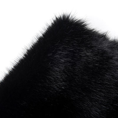 Farbfestigkeit Klasse 4-5 Schwarzes Falschfellgewebe für Pullover und Winterkleidung für Damen
