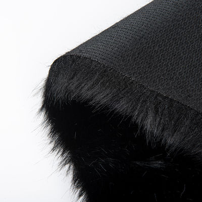 Farbfestigkeit Klasse 4-5 Schwarzes Falschfellgewebe für Pullover und Winterkleidung für Damen