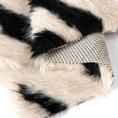 58/60" Breite Jacquard künstliches Fälschungsfell Stoff für den Mantel 100% Acryl Frontmaterial