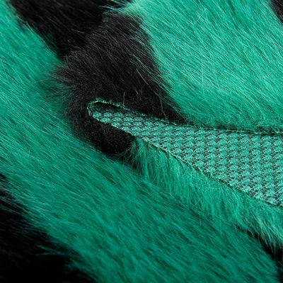 Anpassungsfähiges Jacquard-Stoff aus künstlichem, langem, feinem Pelz mit 100% Polyester-Rückmaterial